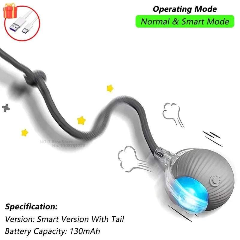 Interactive Cat Toy Ball With Rechargeable Tail - Smarsty