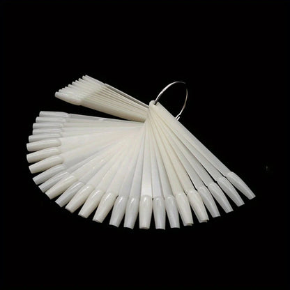 50Pcs Clear Nail Sample Sticks for Art Practice - Smarsty