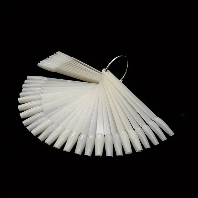 50Pcs Clear Nail Sample Sticks for Art Practice - Smarsty