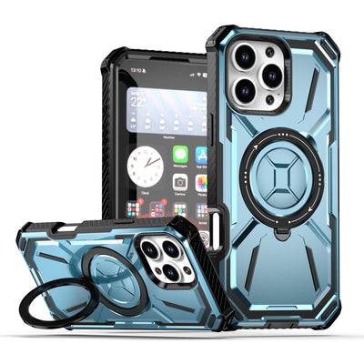 Case for iPhone 16 Pro Max 15 Plus 14 Pro 13 12 Magnetic MagSafe Heavy Duty Shock Absorption Body Protective Rotatable Kickstan