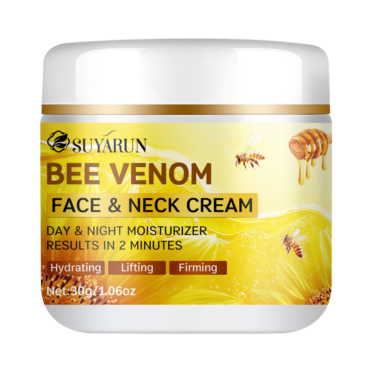 SUYARUN Bee Venom Collagen Anti-Aging Face Cream | Firming Lifting Moisturizer | Wrinkle Reduction | 24H Hydration. - Smarsty