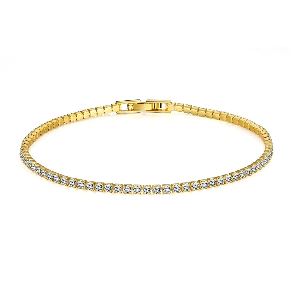 Genuine Sterling Silver Tennis Bracelet with Zirconia - Smarsty