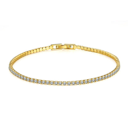 Genuine Sterling Silver Tennis Bracelet with Zirconia - Smarsty