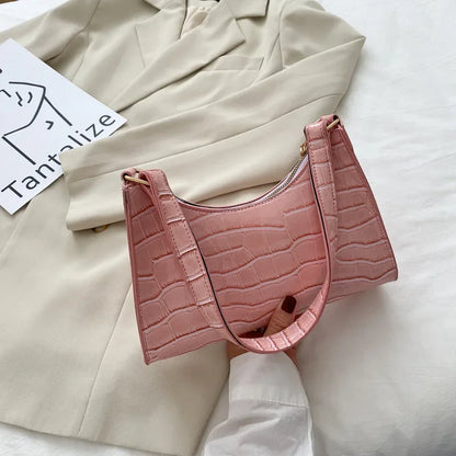 Retro Alligator Print PU Leather Small Women Handbag - Smarsty