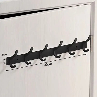 Black Aluminum Robe Hooks for Towel and Coat Storage - Smarsty