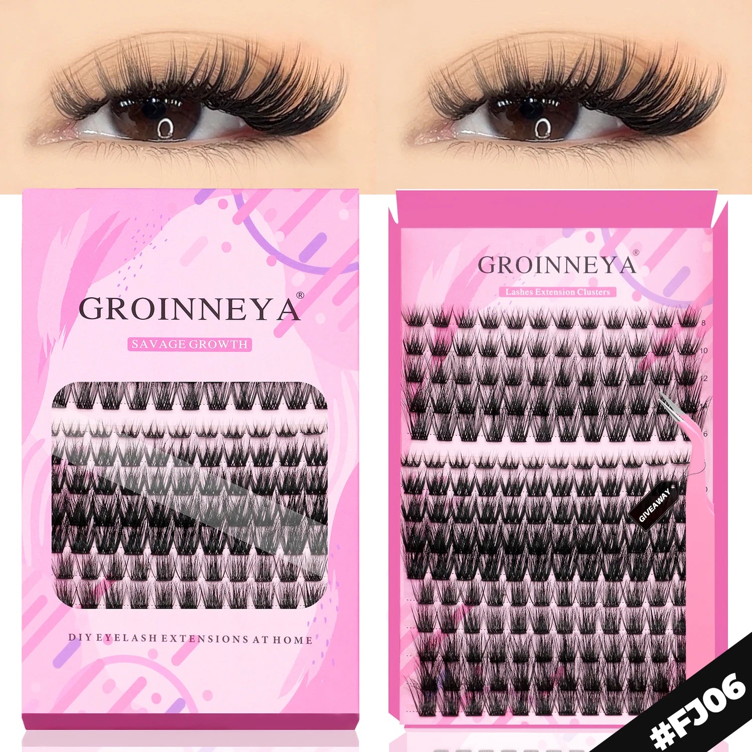 DIY Faux Mink Eyelash Extension Kit with Bond and Seal - Smarsty