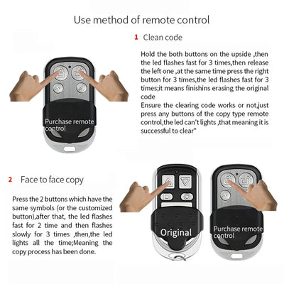 Universal Garage Door Opener Remote Control Easy Use 433MHZ - Smarsty