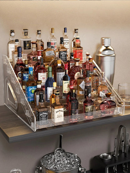 3-7 Tier Transparent Display Rack Stepped Multi-Layer Acrylic Storage Rack Toy Anime Car Model Small Wine Bottle Perfume Storage by Smarsty