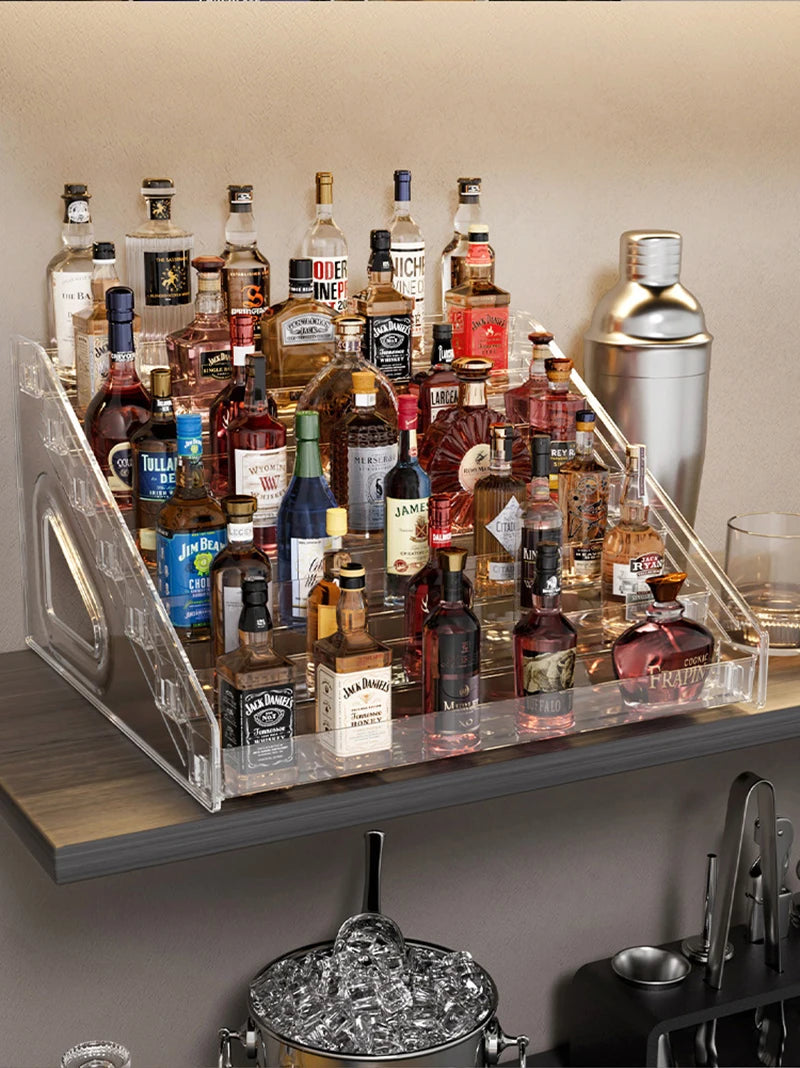 3-7 Tier Transparent Display Rack Stepped Multi-Layer Acrylic Storage Rack Toy Anime Car Model Small Wine Bottle Perfume Storage by Smarsty