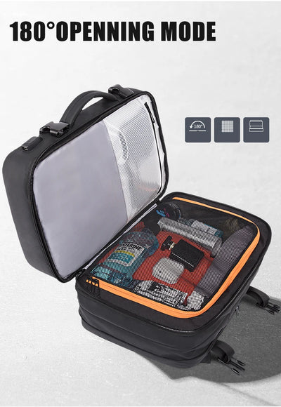 BANGE Travel Backpack Men Business Backpack School Expandable USB Bag Large Capacity 17.3 Laptop Waterproof Fashion Backpack - Smarsty