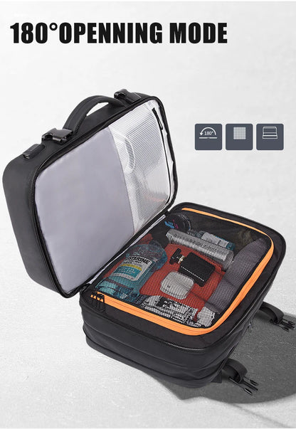 BANGE Expandable Men's Backpack Waterproof 17.3 in Laptop Backpack Man Large Capacity Hiking Travel Bag Male Backpacks for Men - Smarsty