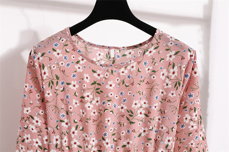 2023 Sping Summer Bohemian Women Maxi Dress Casual Long Sleeve High Waist Beach Woman Chiffon Dresses Floral Vestidoes Mujer New - Smarsty