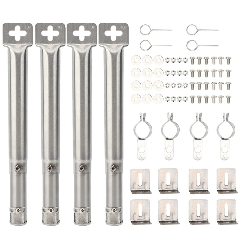 Adjustable Stainless Steel BBQ Grill Burners 4PCS Set - Smarsty