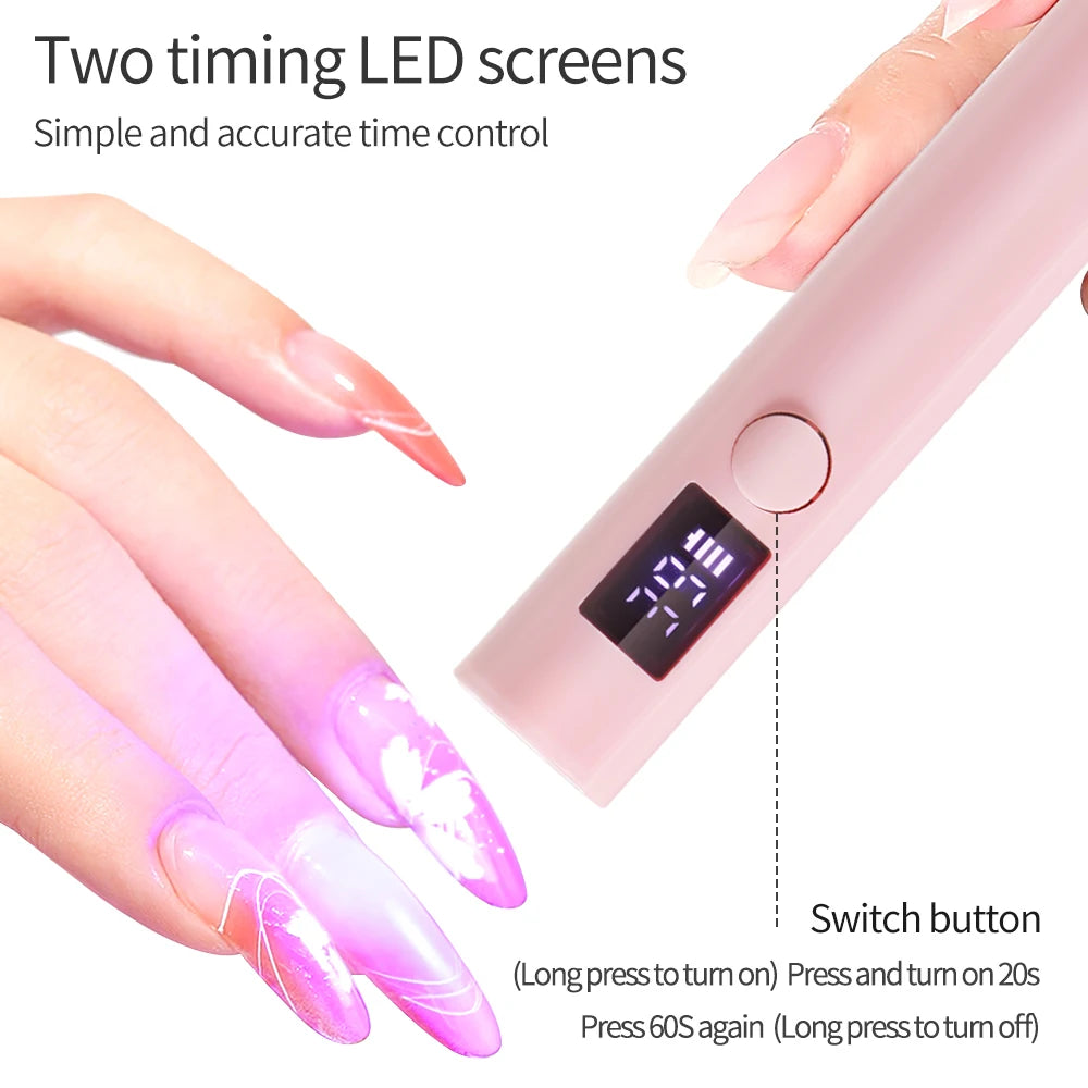 LULAA Handheld Mini Nail Lamp For Quick Gel Drying - Smarsty