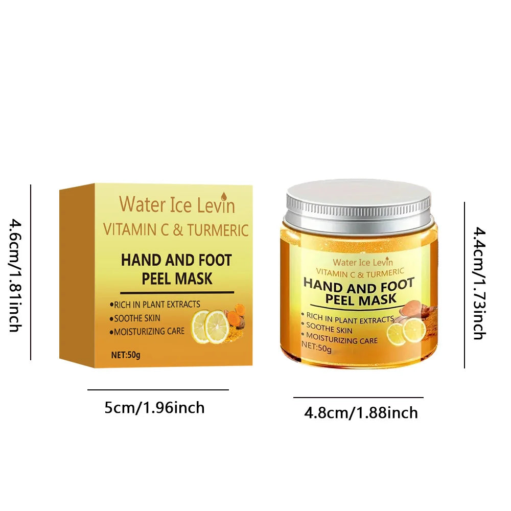 Vitamin c and turmeric hand wax mask for hands and feet, smoothing skin, gently cleansing hand mask, illuminating hand skin - Smarsty