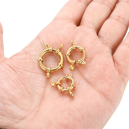 Gold Stainless Steel Spring Clasps for Jewelry Making - Smarsty