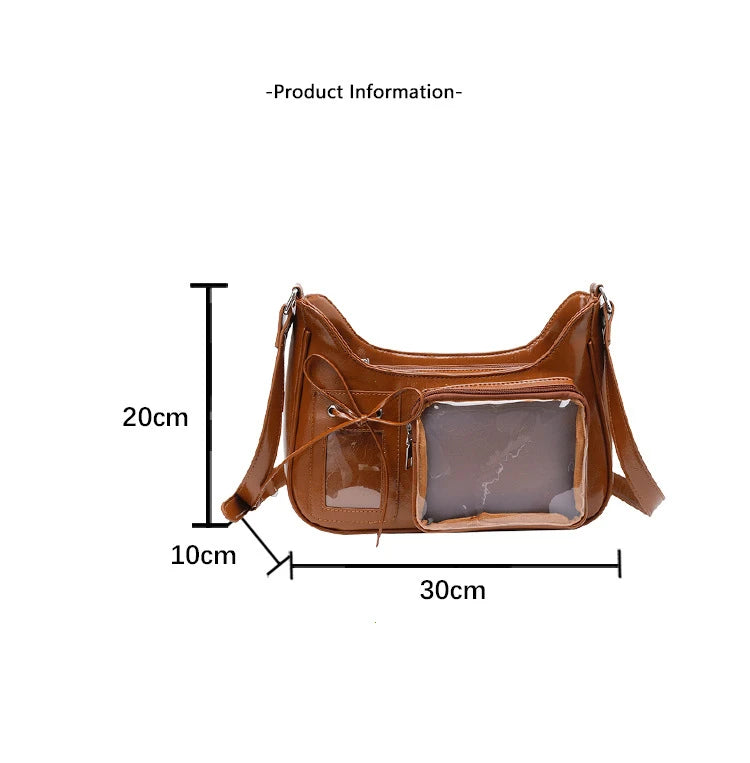 Y2K Harajuku Transparent Ita Bag Crossbody Purse For Women - Smarsty