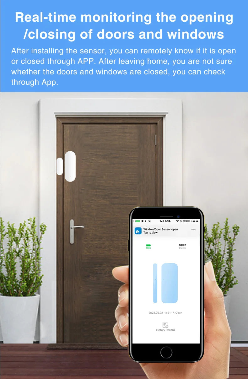 Zigbee Smart Door Window Sensors for Home Security - Smarsty