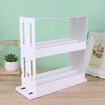 Multi-Function 2 Tier Rotate Spice Storage Rack Seasoning Swivel Storge Organizer Shelf kitchen bathroom creative household item by Smarsty