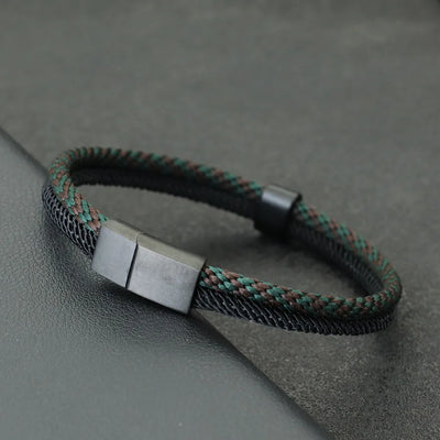 Stylish Paracord Bracelet for Men with Stainless Steel Buckle - Smarsty