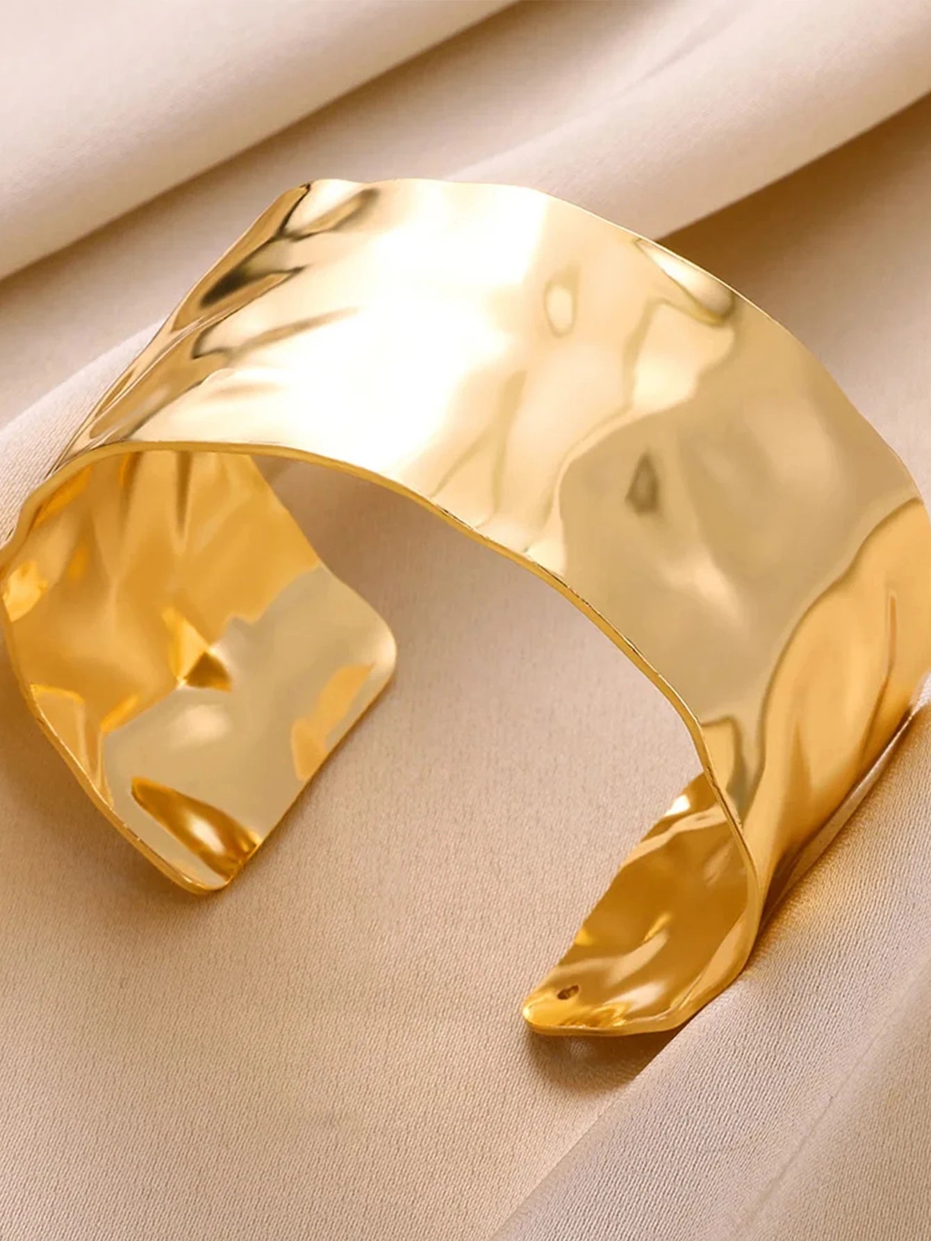 Gold Color Stainless Steel Cuff Bracelet for Women - Smarsty