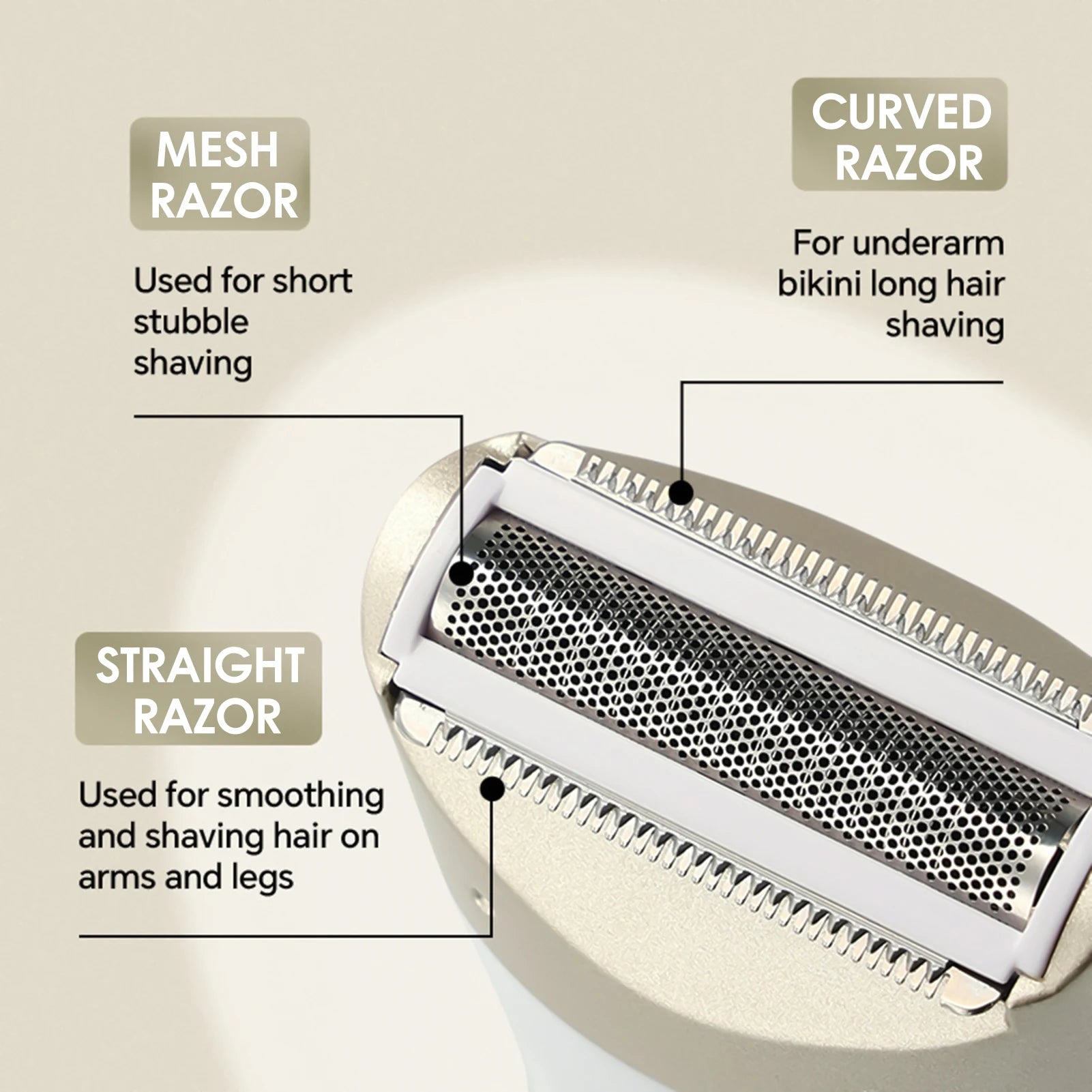 Women Epilator Electric Rechargeable Hair Shaving machine Bikini intimate zone Painless Hair Removal Underarms Leg shaver