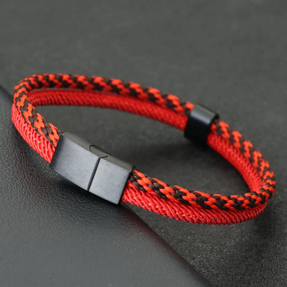 Stylish Paracord Bracelet for Men with Stainless Steel Buckle - Smarsty