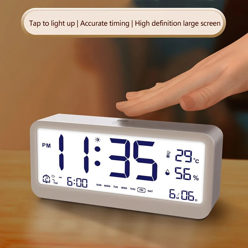 Multi-Function LED Alarm Clock with Humidity Display - Smarsty