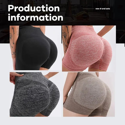 CZGUKE Women High Waist Workout Shorts Butt Lifting Tummy Control Ruched Booty Smile Yoga Short Pant - Smarsty