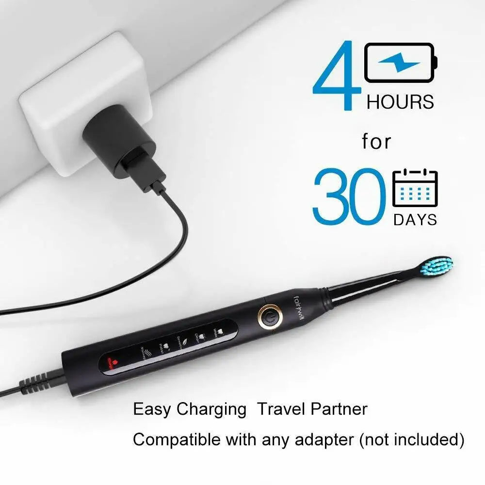 Fairywill FW507 Electric Sonic Toothbrush with Travel Case - Smarsty