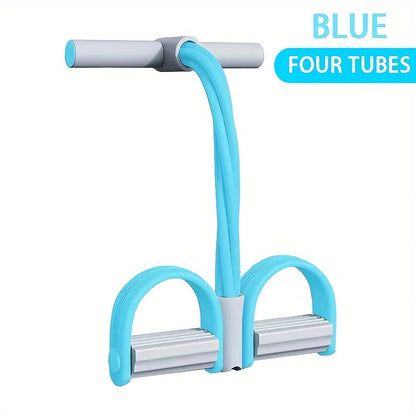 Multifunction Tension Rope 6-Tube Elastic Yoga Pedal Puller Resistance Band Tension Rope for Leg Stretching Slimming Training
