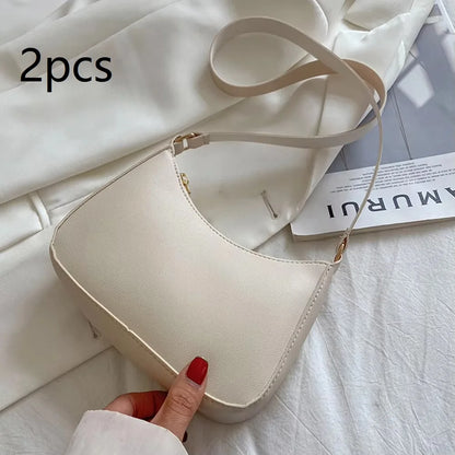 Retro PU Leather Shoulder Bag For Women Hobo Style Classic - Smarsty