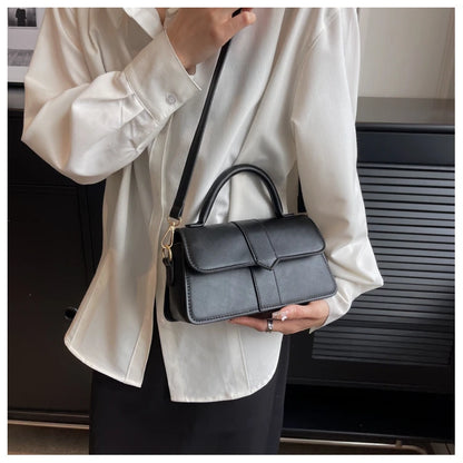 Versatile PU Leather Shoulder Bag For Women Square Satchel - Smarsty