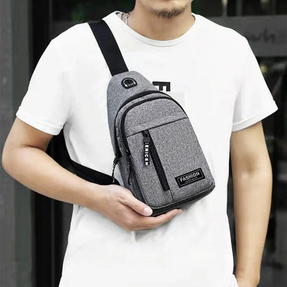 Waterproof Oxford Chest Bag For Men Korean Style Messenger - Smarsty