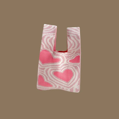 Handmade Knitted Wide Stripe Tote Bag For Women Everyday - Smarsty