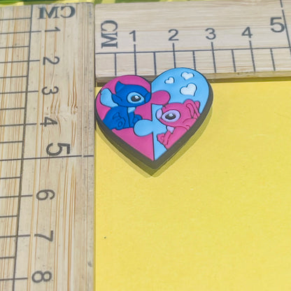 14-27pcs MINISO Stitch Cartoon Shoe Charms PVC DIY Shoes Decoration Sandal Accessories Buckle for Kids Gifts