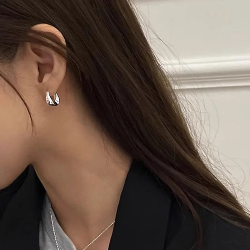 925 Sterling Silver Hoop Earrings For Women Versatile - Smarsty