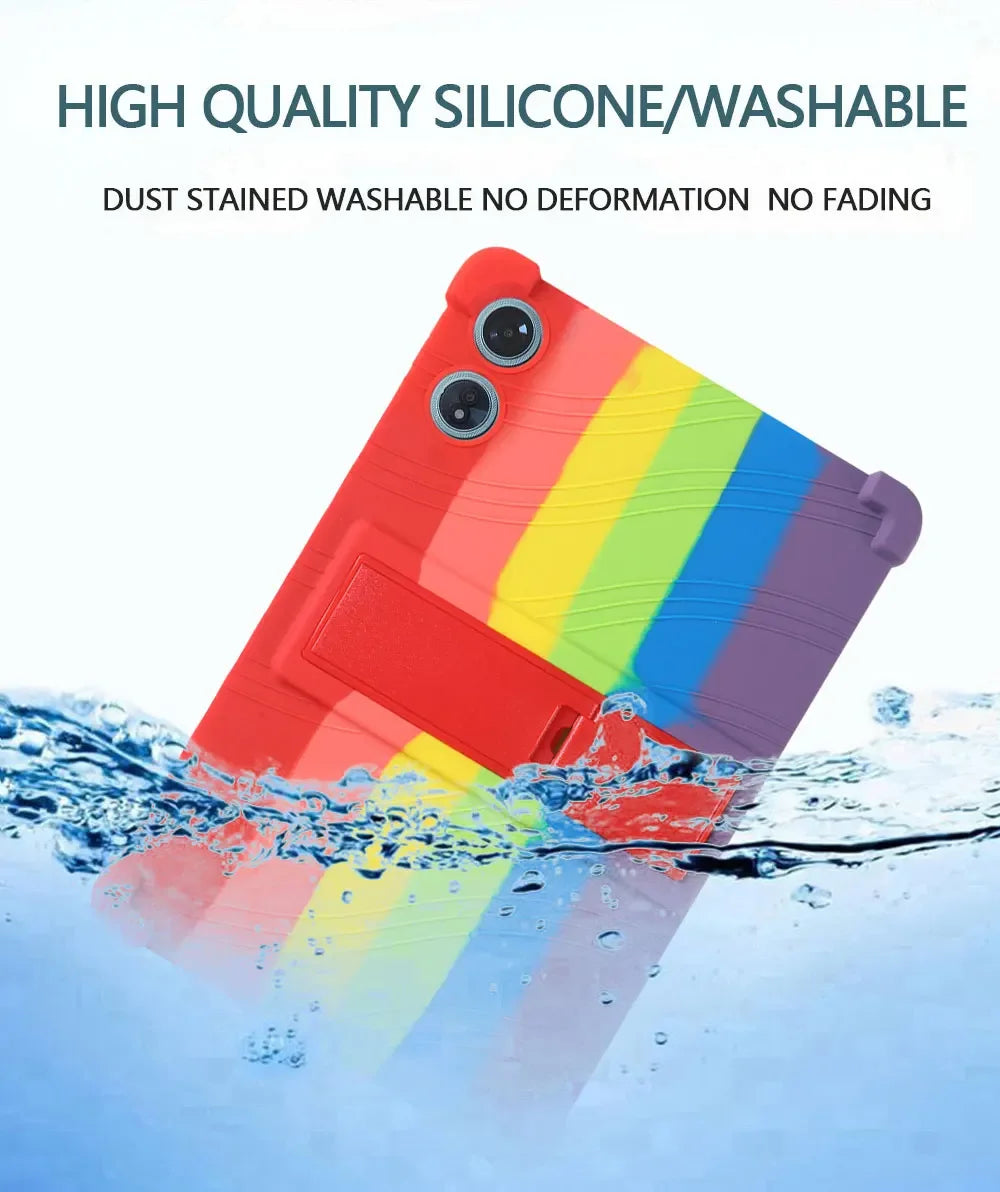 For Teclast P50 AI Tablet 11" Android 15 Case Shockproof Cover Soft Silicon Stand Protective Shell