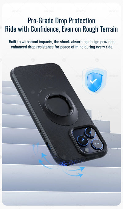 Smarsty iPhone Shockproof Case With Quad Style Bike Mount Locking -
