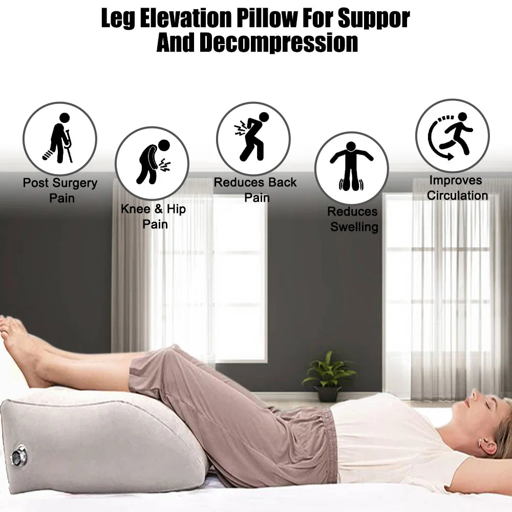 Inflatable Leg Pillow Wedge for Comfortable Travel - Smarsty