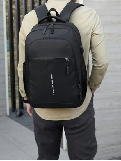 Mens BackPack LargeCapacity Simple Fashion Travel Female Student ComputerBag - Smarsty
