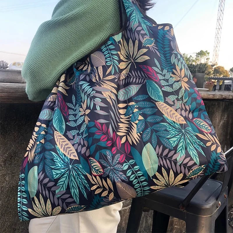 Versatile Folding Canvas Shopping Bag With Large Capacity - Smarsty