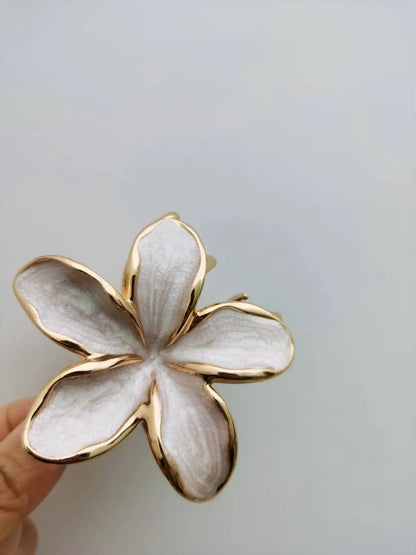 Enamel Lily Hair Clips Set Zinc Alloy Cute Beach For Women - Smarsty