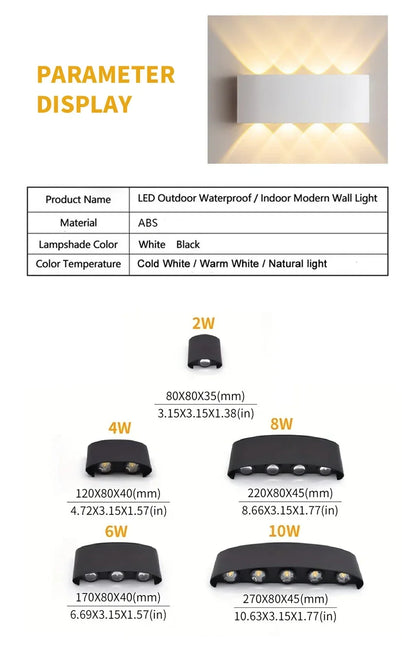 Waterproof LED Wall Lamp for Outdoor and Indoor Use - Smarsty