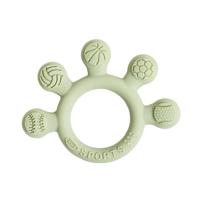 1pc Silicone Teether Baby 0 12 Months Teething Toys Teether Ring Silicone Baby Teether Toys for Toddler BPA Free Baby Toys Gifts by Smarsty