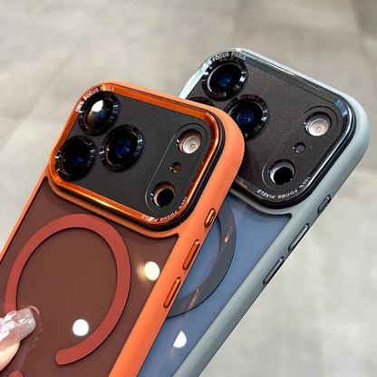 Luxury Magnetic Metal Lens Bumper Protection Case For iPhone 17 Air 16 15 Pro Max Plus Magsafe Acrylic Clear Cover by Smarsty