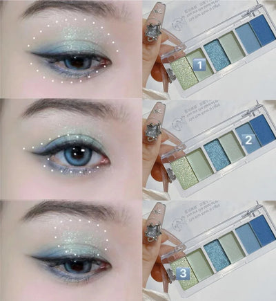 Glitter Eyeshadow Palette Brightening Waterproof Matte Finish - Smarsty