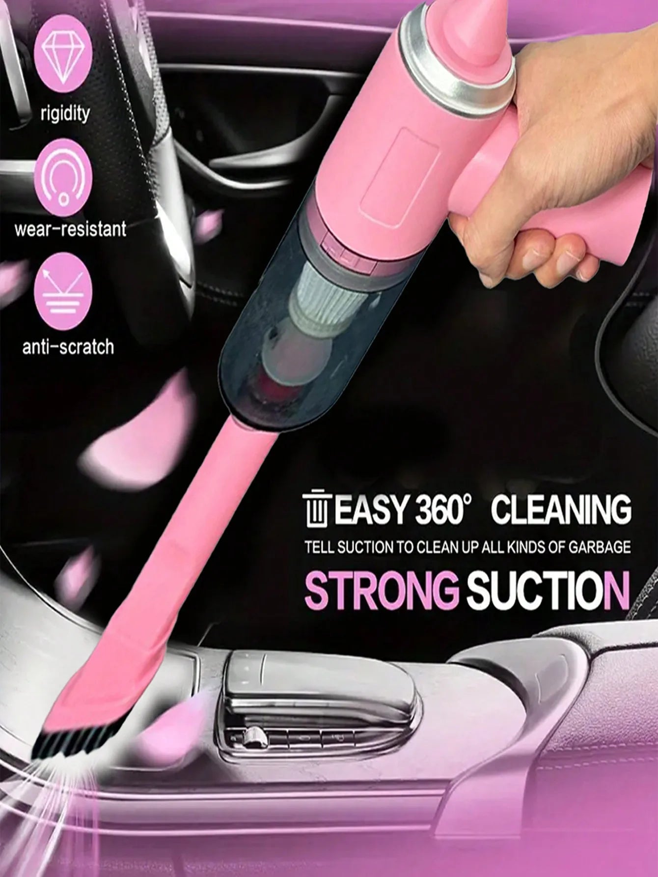 3 In 1 Integrated Suction And Blowing Vacuum Combination Vacuum Cleaner USB Charging Small Car Household Vacuum Cleaner - Smarsty