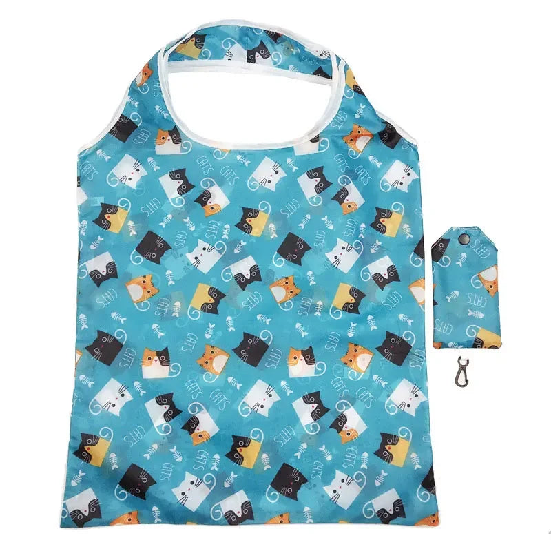 Foldable Reusable Nylon Shopping Bag Eco Friendly Tote - Smarsty