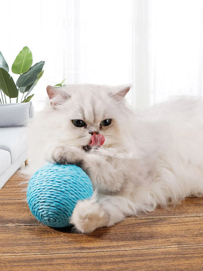 Interactive Sisal Cat Scratching Ball Toy for Dental Care - Smarsty